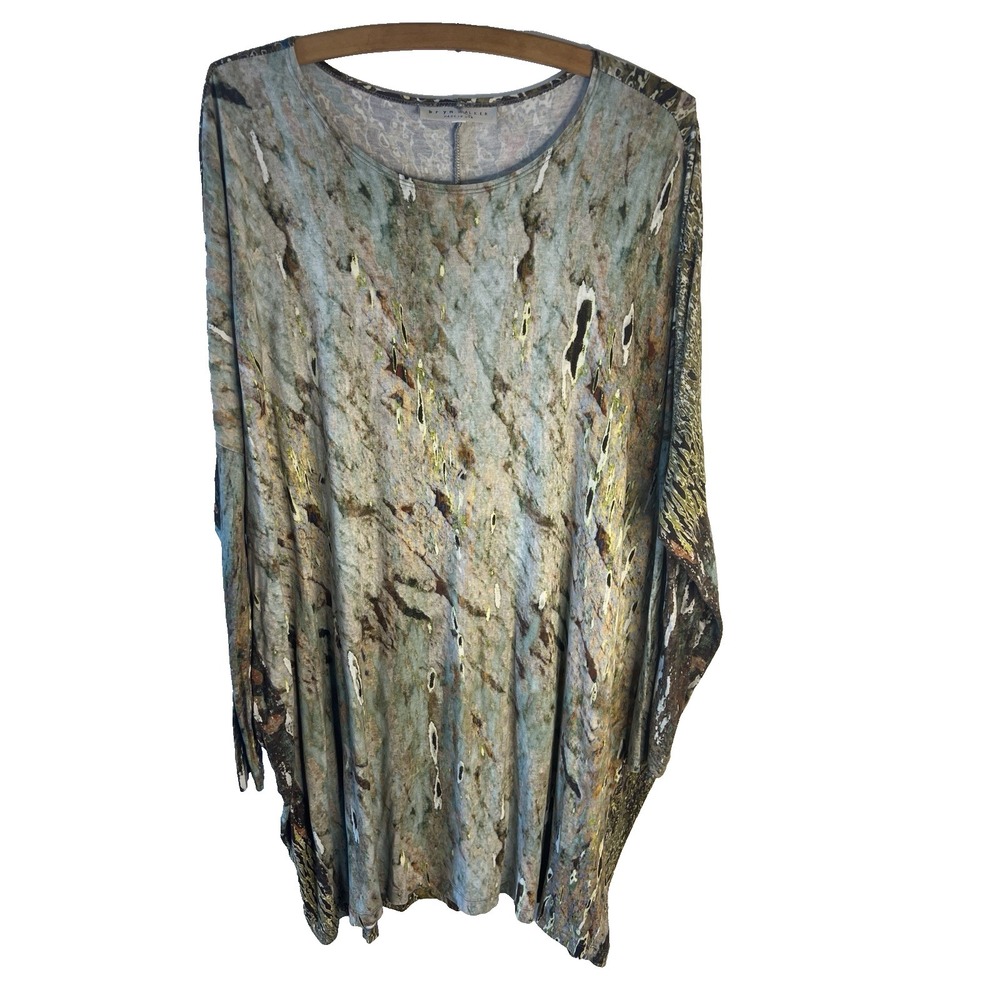 Bryn Walker Watercolor Abstract Kaftan Dress Women S Artsy Oversized Unique